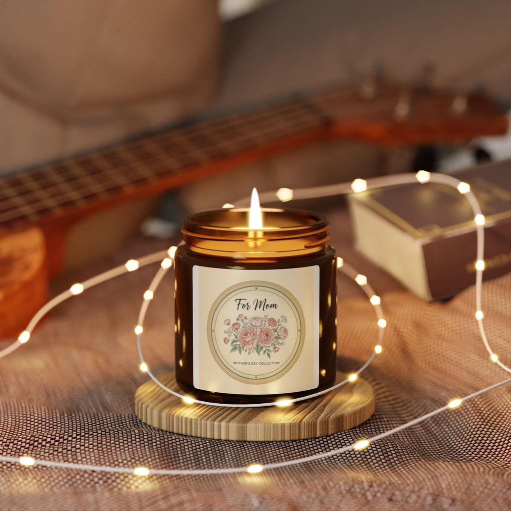 FOR MOM SOY CANDLE — Floral Amber Jar (Multiple Sizes)