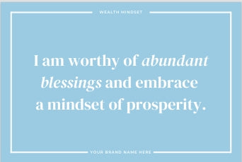 Wealth Mindset Affirmation Contents 108 Cards