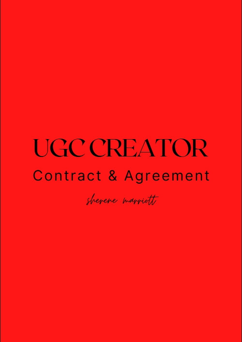UGC CREATOR Contract & Agreement Letter Ebook